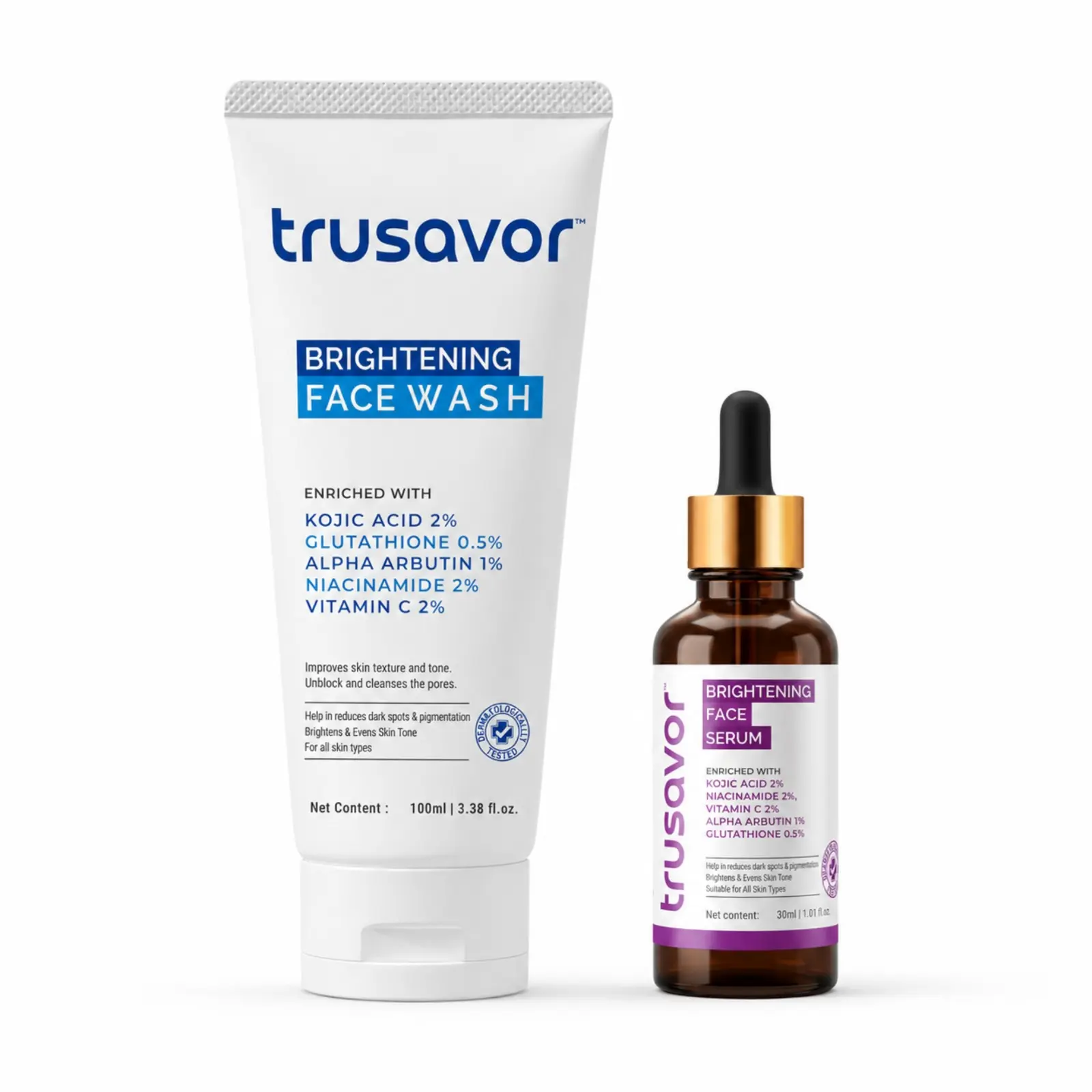 Trusavor Face Wash + Face Serum