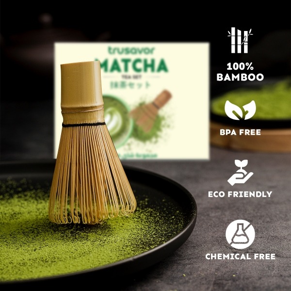 Trusavor Matcha Tea Set with Ceremonial Grade Green Tea Powder - Image 5
