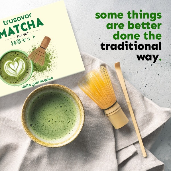 Trusavor Matcha Tea Set with Ceremonial Grade Green Tea Powder - Image 4