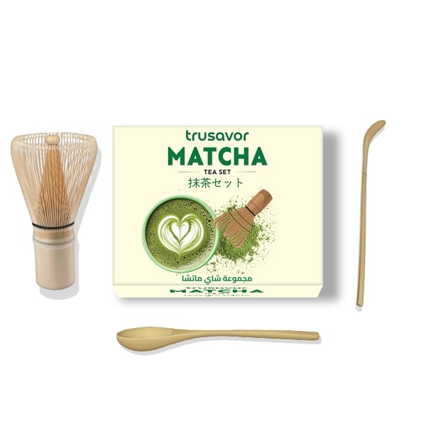 Trusavor Matcha Tea Set with Ceremonial Grade Green Tea Powder - Image 3
